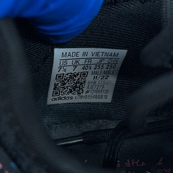 Adidas NMD_R1 V2 Core Black Pulse Blue Magenta Shoes IE7279 Mens Size 7.5 - Picture 8 of 10